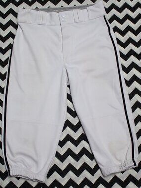 Champro Men's White w/Black Stripe Baseball Knickers---Size: Adult Small